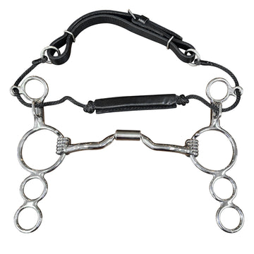 BAR H EQUINE Western Horse Gag Bit Mouthpiece 5.5 Inch Solid Stainless Metal